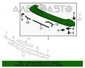 Spoilerul portbagajului Honda CRV 17-22 este structurat