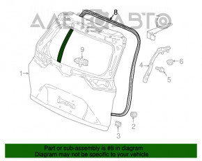 Уплотнитель резина двери багажника Honda CRV 17-22
