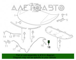 Manerul de deschidere a capotei și a rezervorului de combustibil pentru Honda CRV 17-22, de interior.