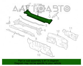 Grila stergatoarelor din plastic pentru Honda CRV 17-22 este rupta.