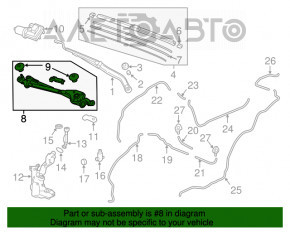 Trapezul curățătorului de parbriz cu motor Honda CRV 17-22