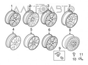 Piulita roata d19 M12x1.5 Ford Flex 09-19 noua originala OEM