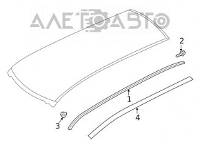 Moldura parbrizului stâng Infiniti QX50 19-