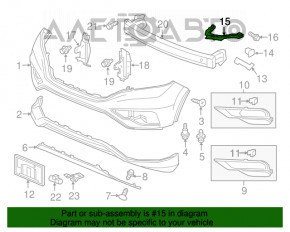 Крепление бампер-фара переднее левое Honda CRV 15-16 рест OEM