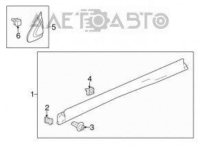 Capac triunghiular aripa fata dreapta Honda CRV 12-16 nou OEM original