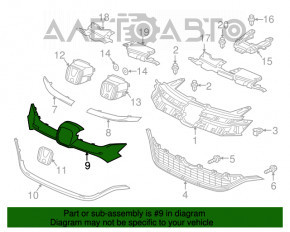 Grila radiatorului Honda CRV 15-16, nouă, originală OEM