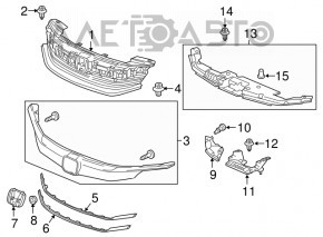 Husa televizor Honda Accord 16-17 hibrid nou OEM original