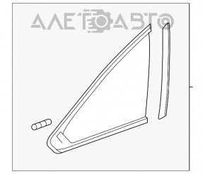 Форточка глухое стекло задняя левая Acura MDX 14-20