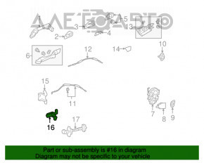 Buclele ușii inferioare din spate stânga pentru Acura MDX 14-20.