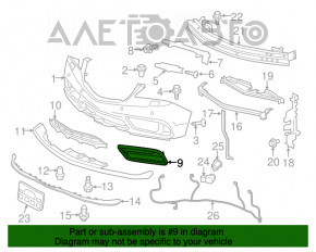 Grila bara fata dreapta Acura MDX 14-16 pre-restilizare