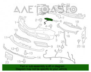 Suportul pentru bara de protecție față aripa stângă Acura MDX 14-16 pre-restilizare.