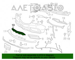 Grila inferioară a barei de protecție față Acura MDX 14-16 dorest nou original OEM