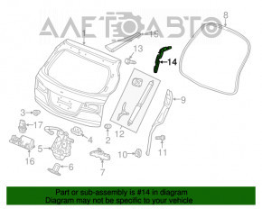 Buclele ușii portbagajului stângi pentru Acura MDX 14-20