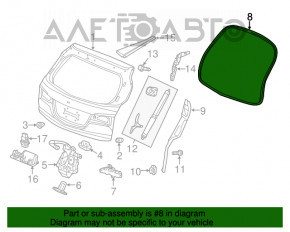 Garnitura de cauciuc pentru ușa portbagajului Acura MDX 14-20