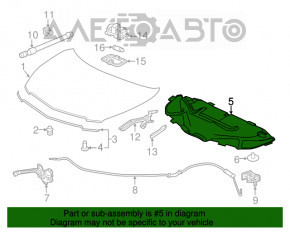 Izolarea capotei Acura MDX 14-16 pre-restilizare, rupturi