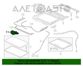 Motorul sunroof Acura MDX 14-15