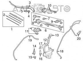 Motor spalator Acura MDX 14-20 nou original OEM