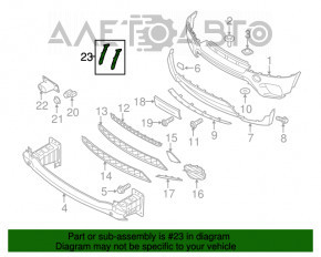 Bara față dreapta a mașinii BMW X5 E70 11-13, cu suport pentru cameră.