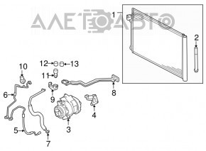 Tubul de aer condiționat condensator-compresor BMW X5 E70 07-13 3.0