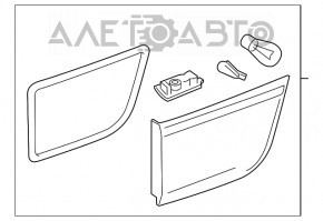 Lampa interioară pentru capacul portbagajului stânga BMW X5 E70 11-13, nou, neoriginal.