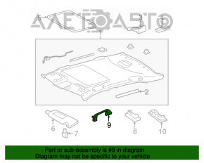 Manerul plafonului din față stânga pentru Toyota Camry v40 gri.