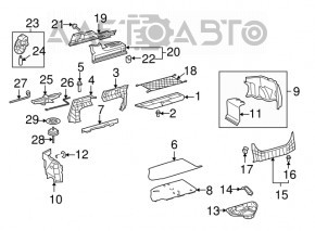 Capacul central frontal VVB pentru Toyota Camry V40 hibrid.