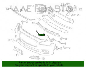 Suportul de prindere a bara de protectie fata stanga sub farul Infiniti Q50 16- nou original