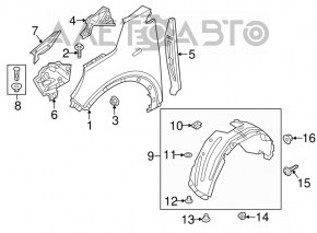 Aripa dreapta fata Kia Sorento 16-20 nou original OEM