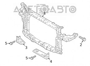 Suportul radiatorului, stânga jos, Kia Sorento 16-20