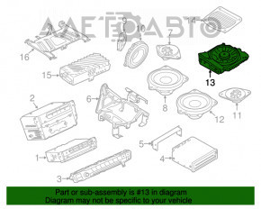 Subwoofer stânga BMW 3 F30 12-18 HiFi