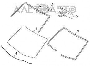 Garnitură de parbriz Nissan Versa 12-19 SUA