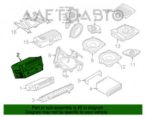 Radio-casetofon BMW 3 F30 12-16 cu navigație.