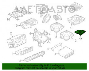 Пищалка задней полки правая BMW 3 F30 12-18 harman kardon