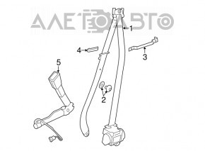 Пассажирский ремень безопасности BMW 3 F30 4d 12-14 черный