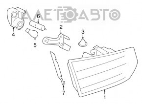 Lampa interioară pentru capacul portbagajului dreapta BMW 3 F30 12-15 nou, neoriginal.