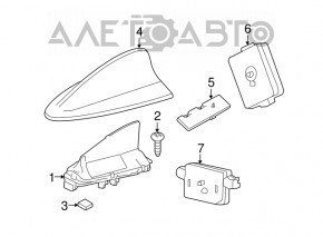 Antena aripă asamblată BMW 3 F30 12-15