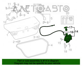 Замок крышки багажника Toyota Camry v70 18- usa новый OEM оригинал