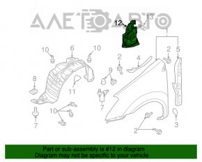 Protecția arcului lateral dreapta Nissan Rogue 14-20, nou, original