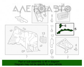 Capacul spate al barei superioare dreapta Toyota Highlander 14-19 gri, zgârieturi