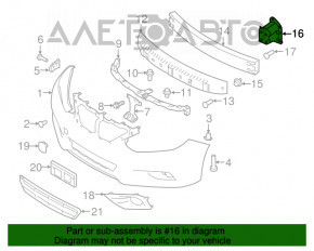 Grila amplificatorului de bara fata dreapta Nissan Altima 13-18 noua originala OEM