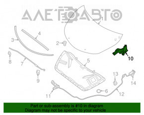 Capota stângă a Nissan Altima 13-18, nouă, originală OEM.