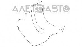 Capacul suportului frontal dreapta jos Nissan Leaf 13-17 negru, suport rupt.