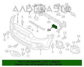 Absorbantul de șocuri al bara frontală stânga Mitsubishi Outlander Sport ASX 11-15 pre-restilizare.