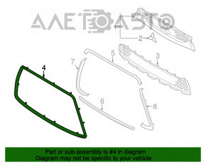 Grila de protectie pentru bara fata a Mitsubishi Outlander Sport ASX 11-15, neagra