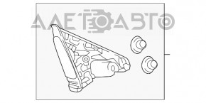 Capacul oglinzii interioare stânga Honda Accord 18-22 cu difuzor