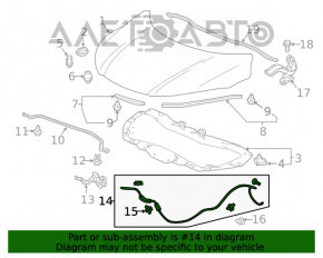 Manerul de deschidere a capotei și capacul rezervorului de combustibil pentru Honda HR-V 16-22, interior.