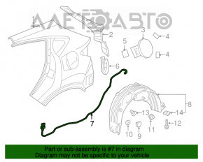 Cablu de deschidere a capacului rezervorului de combustibil pentru Honda HR-V 16-22 cu blocare