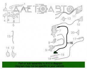 Fixatorul ușii din spate stânga pentru Toyota Sienna 11-20