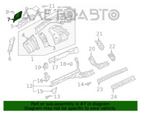 Protecția arcului motorului lateral dreapta Infiniti QX50 19-