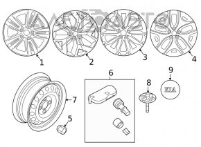 Suport pentru roata de rezervă Hyundai Tucson 16-20